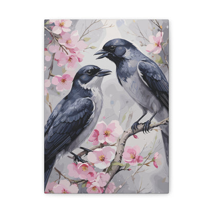 Shadowed Lovers Stretched Canvas Art