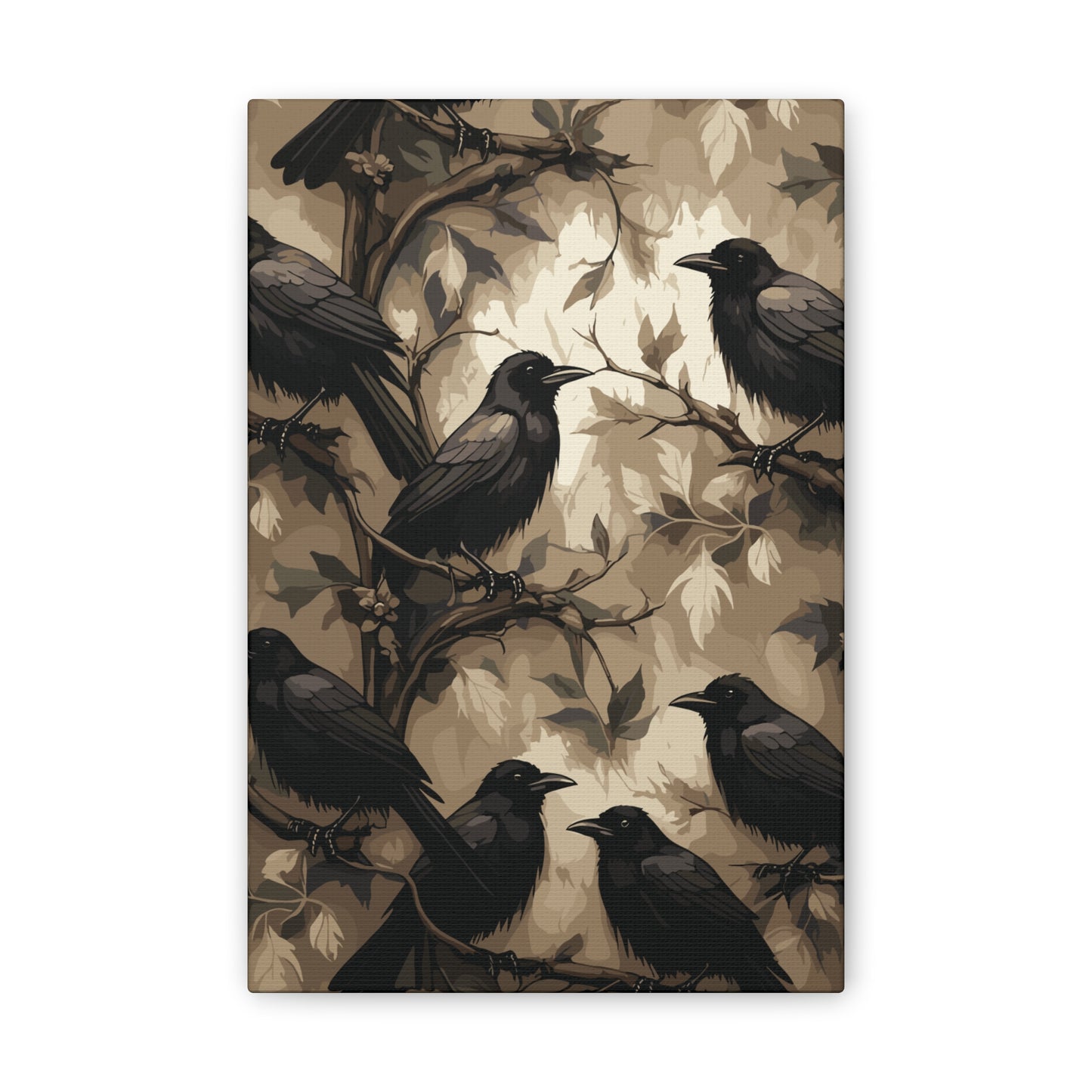 Flock of Shadows Stretched Canvas Art