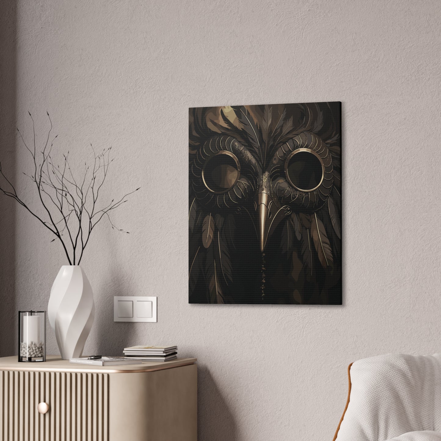 Mask of Miasma | Plague Doctor Stretched Canvas Art