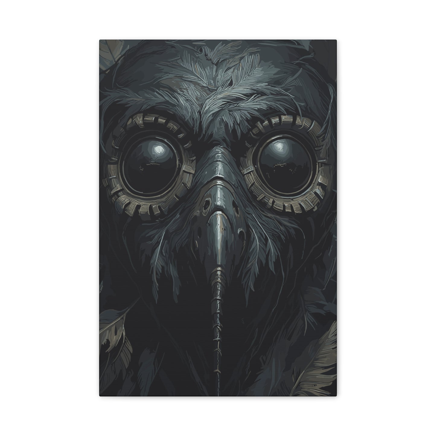 Mask Healer’s Curse | Plague Doctor Stretched Canvas Art