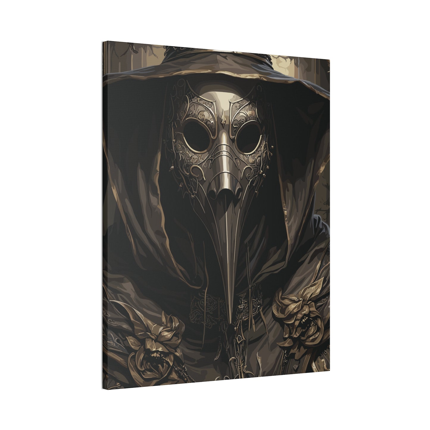 Harbinger of Ash | Plague Doctor Stretched Canvas Art