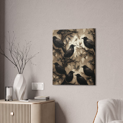 Flock of Shadows Stretched Canvas Art