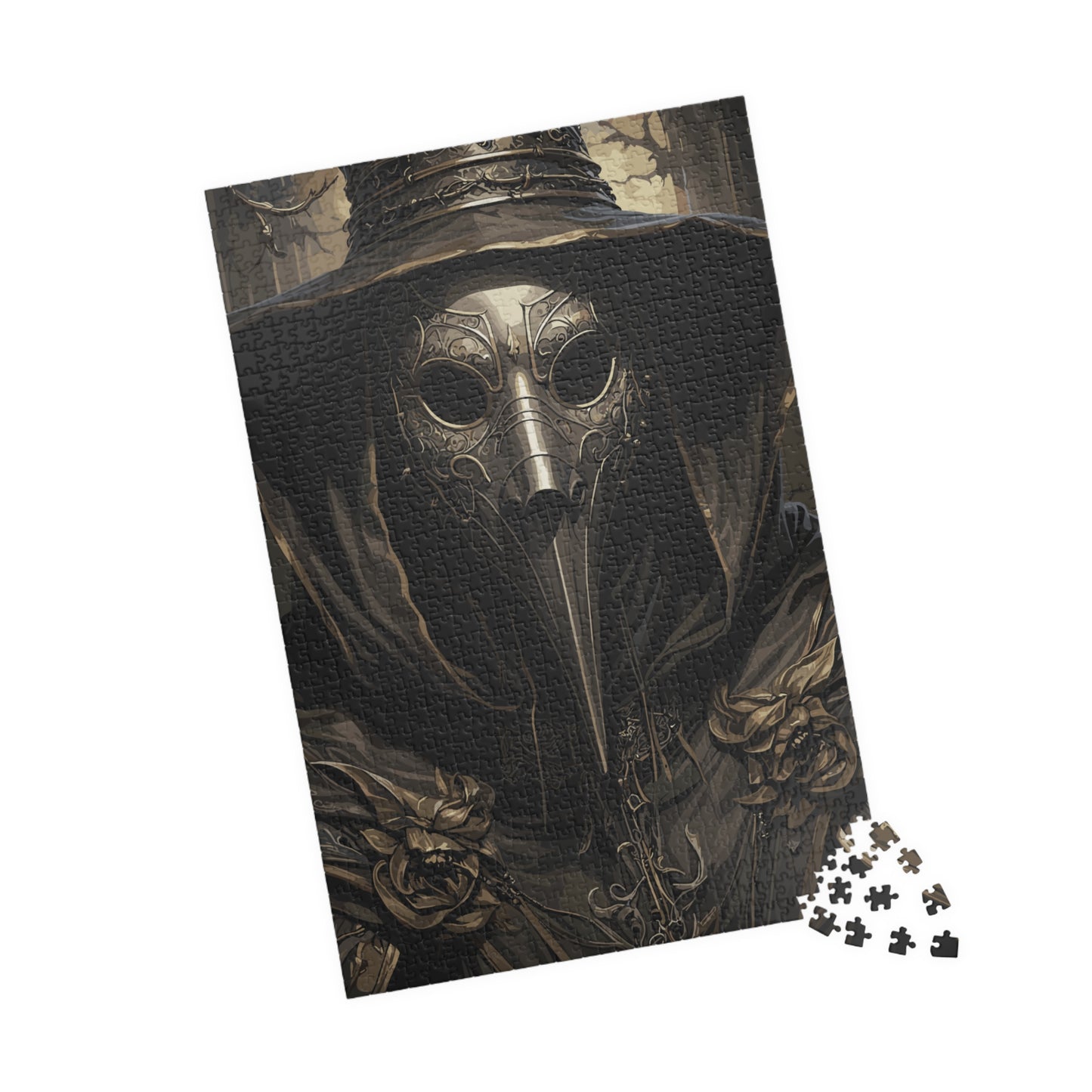 Harbinger of Ash | Plague Doctor Horror Jigsaw Puzzle