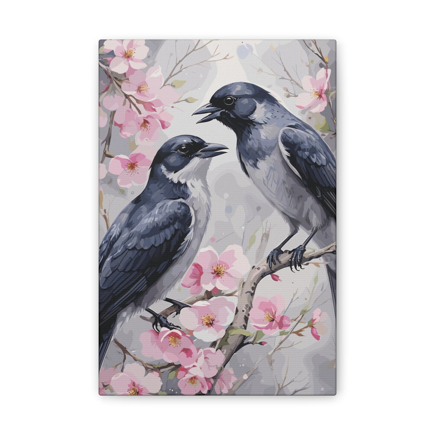 Shadowed Lovers Stretched Canvas Art