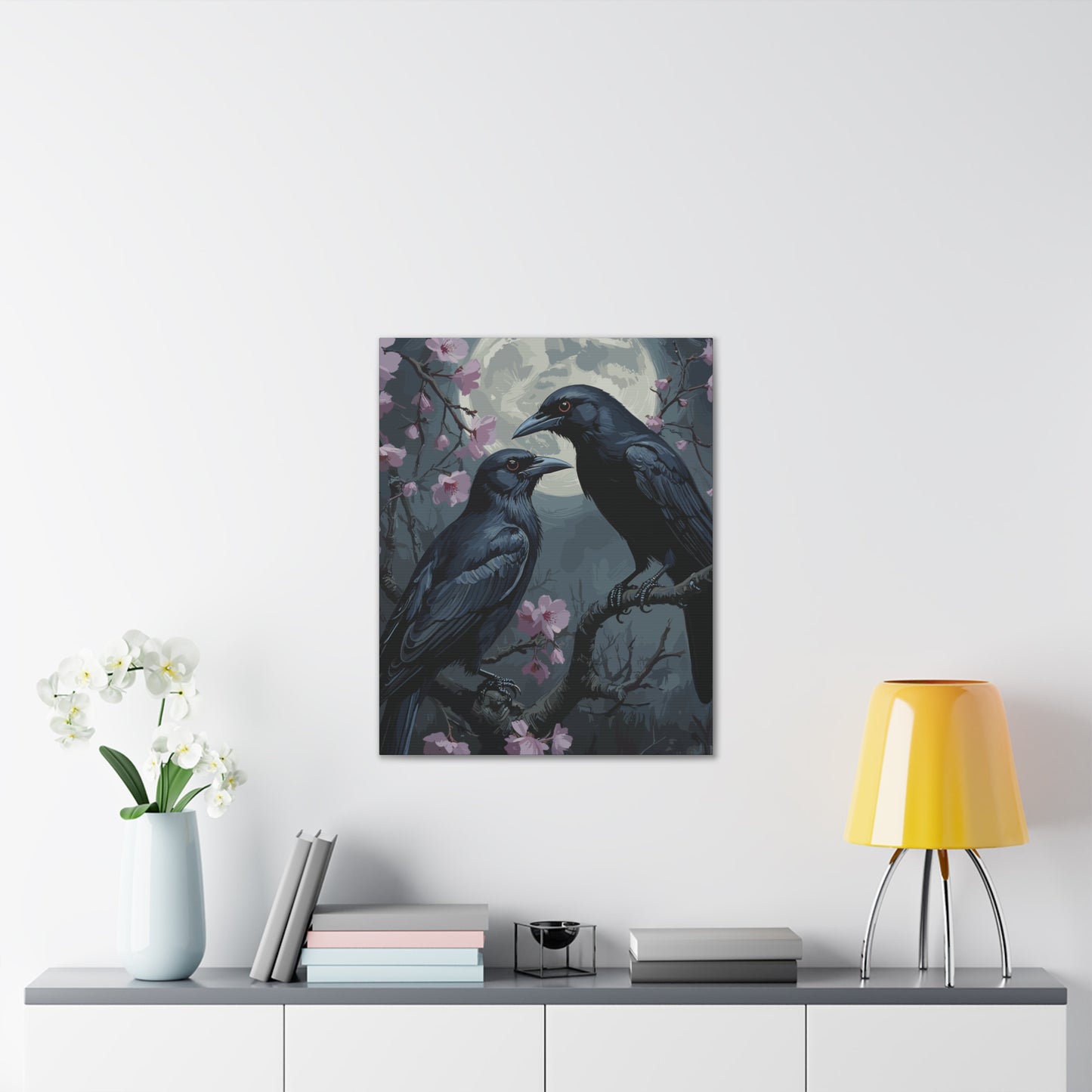 Whispers of the Flock Stretched Canvas Art