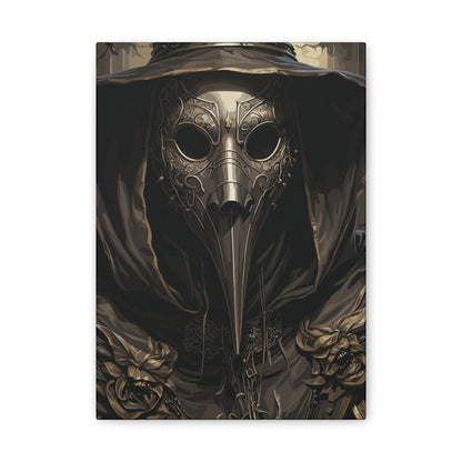 Harbinger of Ash | Plague Doctor Stretched Canvas Art