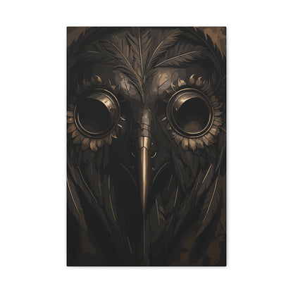 Raven’s Visage | Plague Doctor Stretched Canvas Art