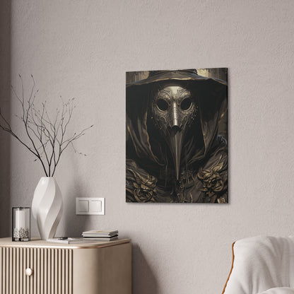 Harbinger of Ash | Plague Doctor Stretched Canvas Art