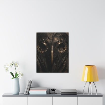 Raven’s Visage | Plague Doctor Stretched Canvas Art