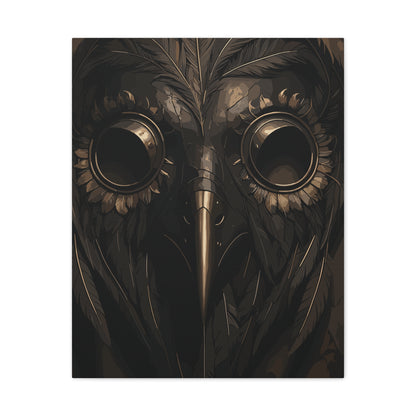 Raven’s Visage | Plague Doctor Stretched Canvas Art