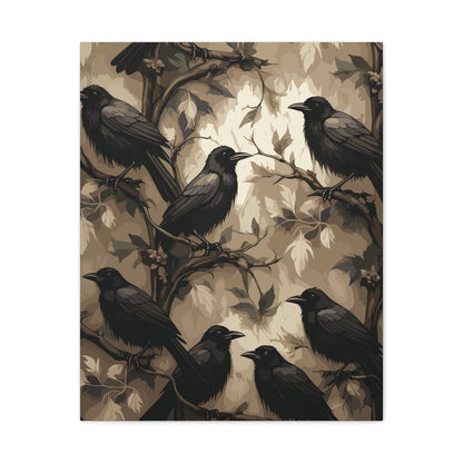 Flock of Shadows Stretched Canvas Art