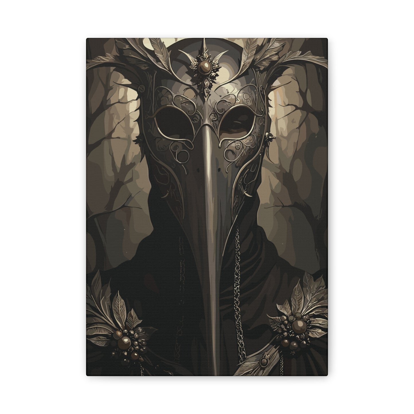 The Hollow Healer | Plague Doctor Stretched Canvas Art