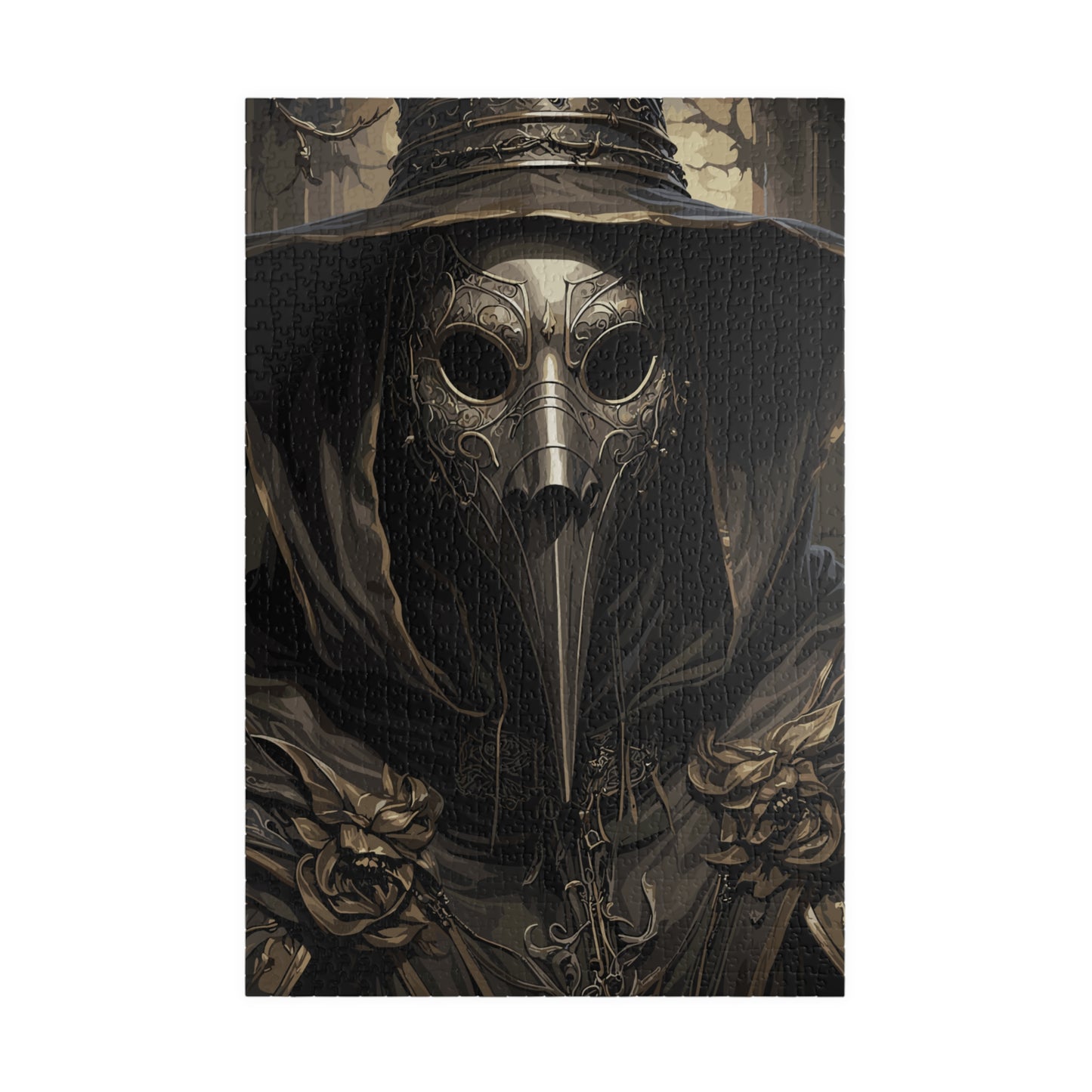 Harbinger of Ash | Plague Doctor Horror Jigsaw Puzzle