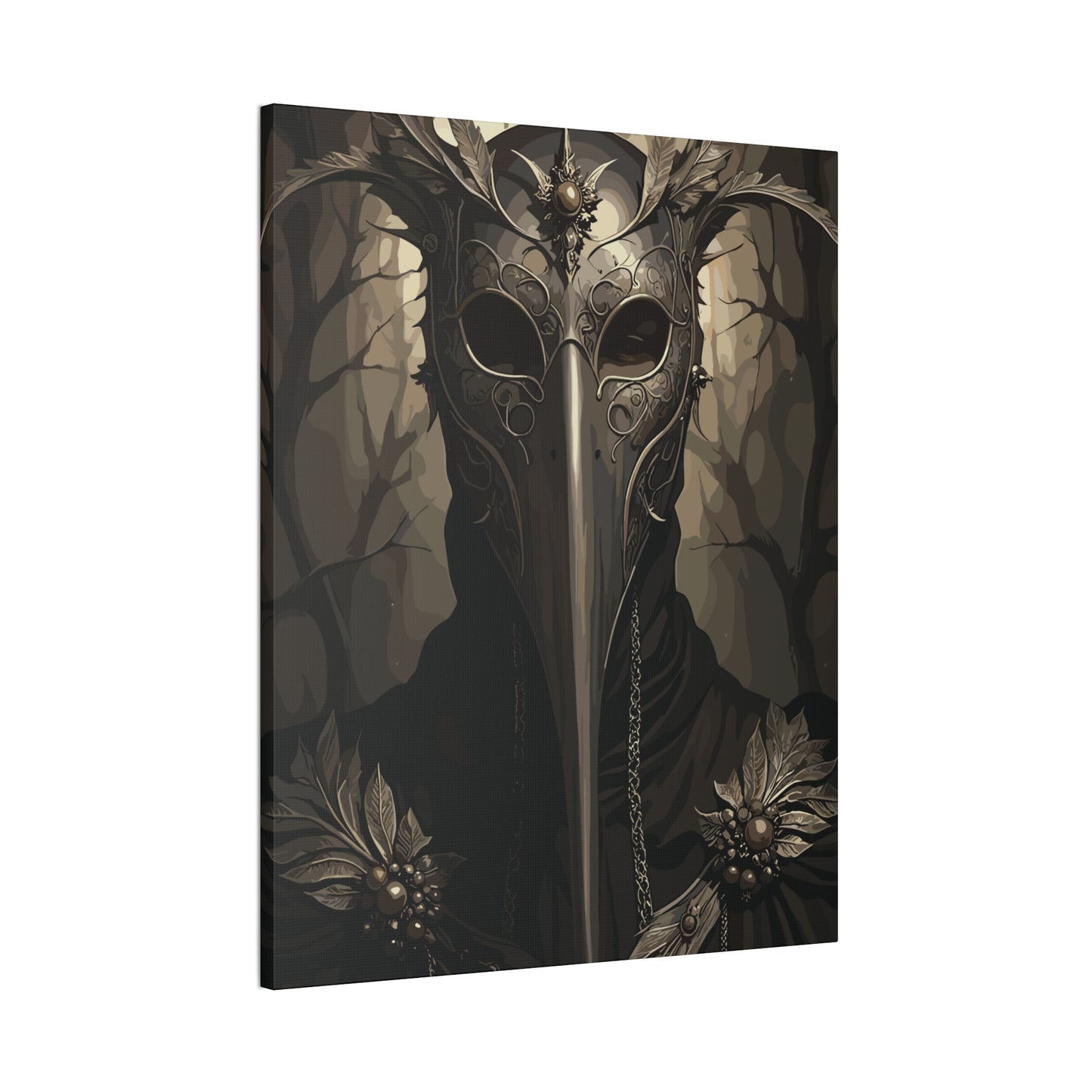 The Hollow Healer | Plague Doctor Stretched Canvas Art