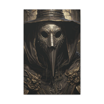 Harbinger of Ash | Plague Doctor Stretched Canvas Art