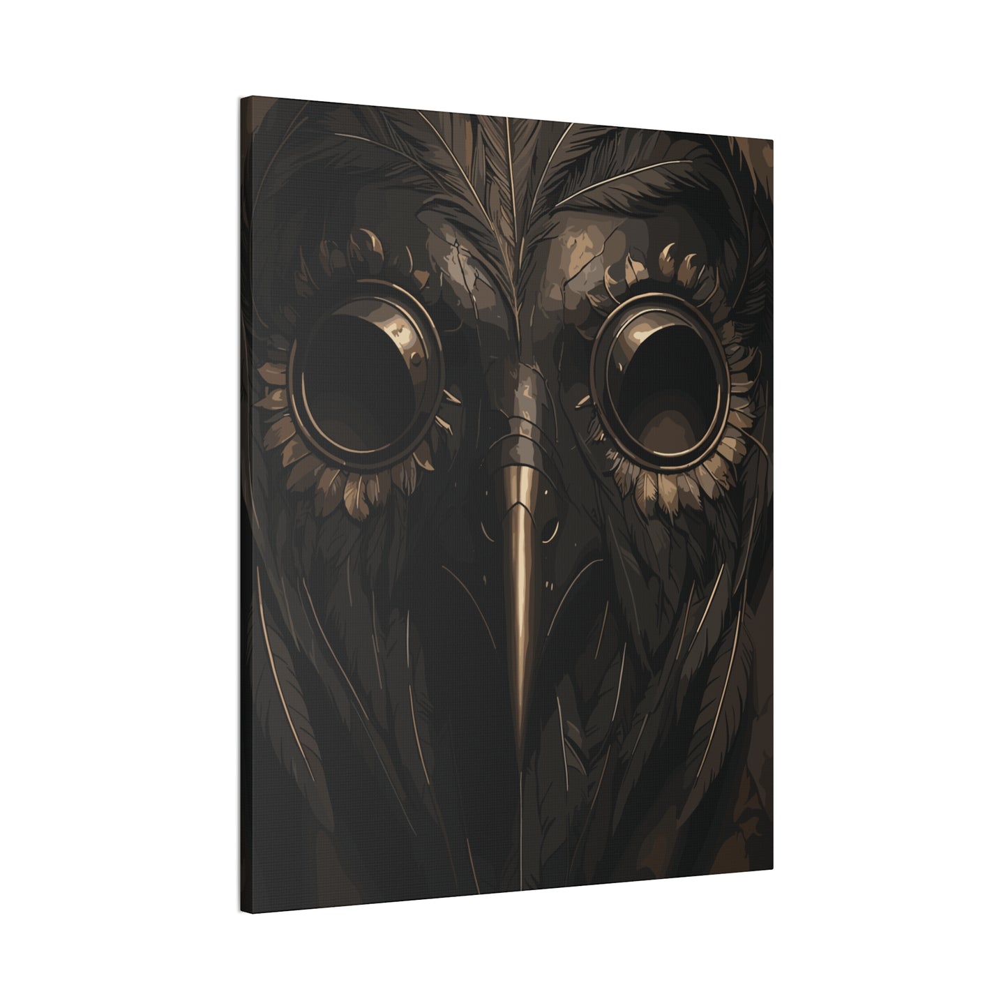 Raven’s Visage | Plague Doctor Stretched Canvas Art