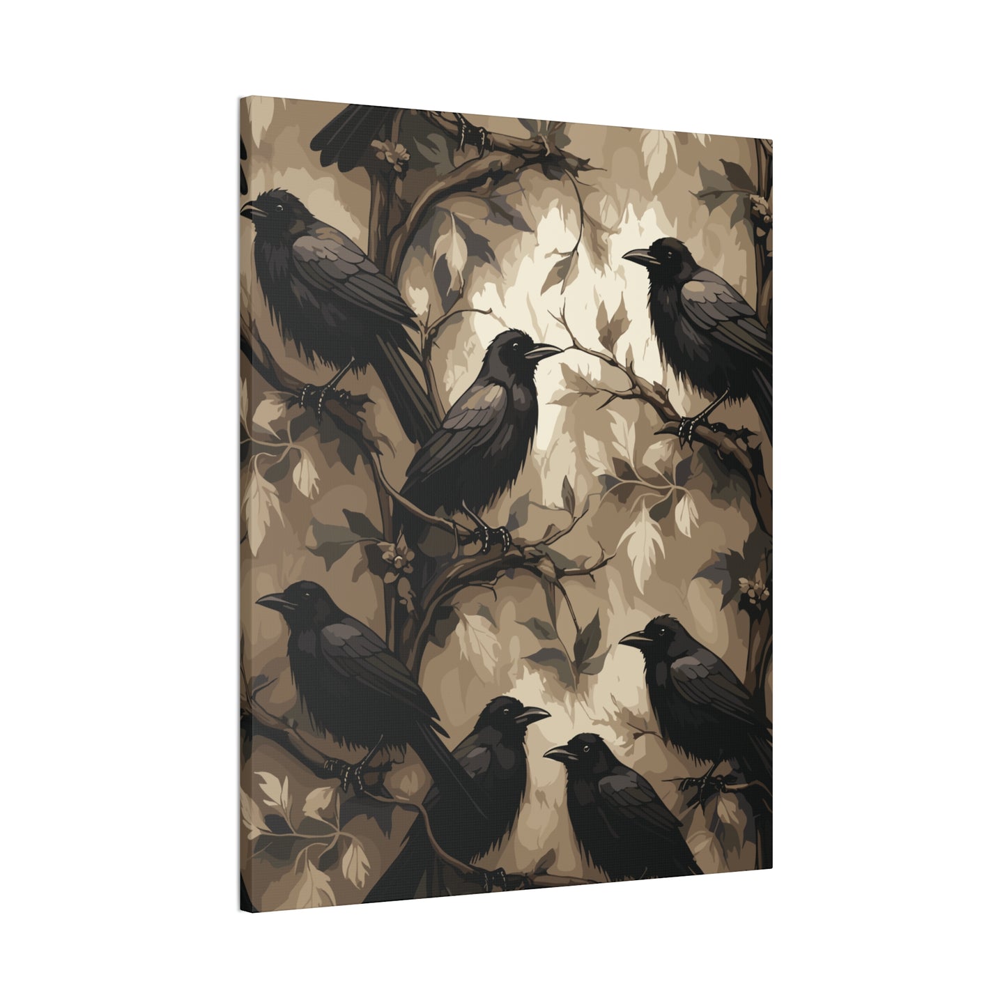 Flock of Shadows Stretched Canvas Art