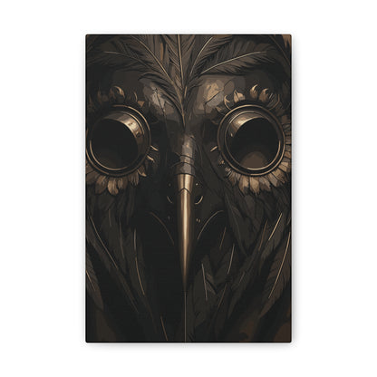 Raven’s Visage | Plague Doctor Stretched Canvas Art