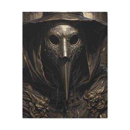 Harbinger of Ash | Plague Doctor Stretched Canvas Art