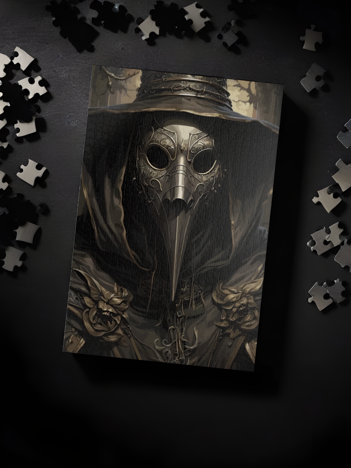 Harbinger of Ash | Plague Doctor Horror Jigsaw Puzzle