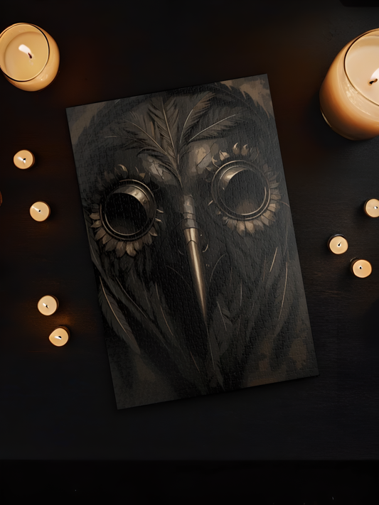 Raven’s Visage | Plague Doctor Horror Jigsaw Puzzle