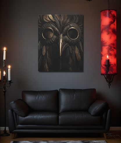 Mask of Miasma | Plague Doctor Stretched Canvas Art