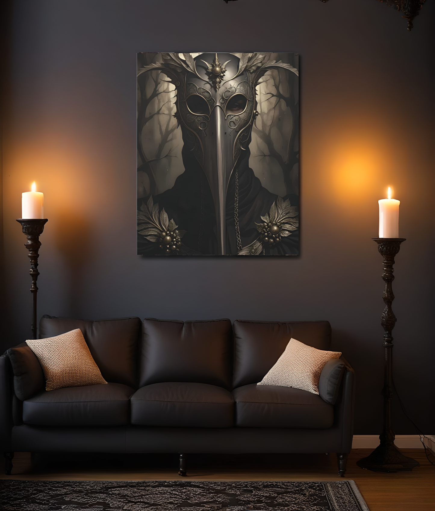 The Hollow Healer | Plague Doctor Stretched Canvas Art