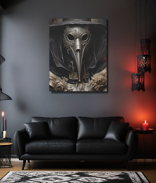 Warden of the Diseased | Plague Doctor Stretched Canvas Art