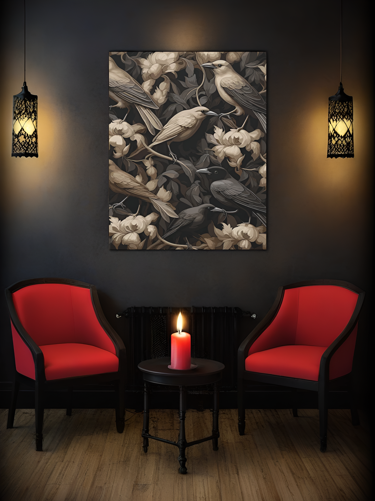 The Winged Omen Stretched Canvas Art