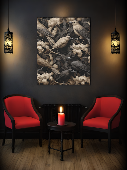 The Winged Omen Stretched Canvas Art