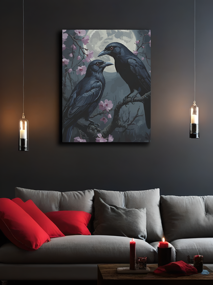 Whispers of the Flock Stretched Canvas Art